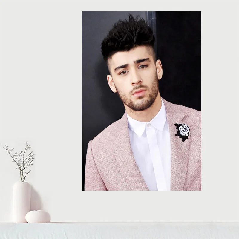 Пользовательский холст Настенный декор Зайн Малик Красочный Плакат ткань