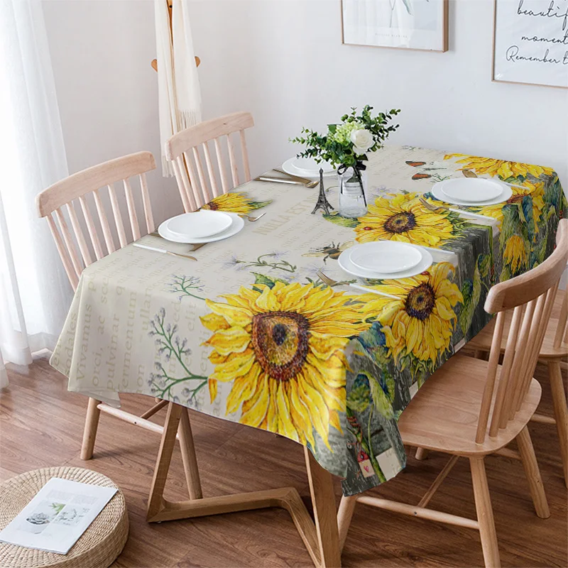 

Подсолнечник, цветок, бабочка, искусственная кожа, водонепроницаемые кухонные предметы, кофейный столик для гостиной, домашний декор, обеде...