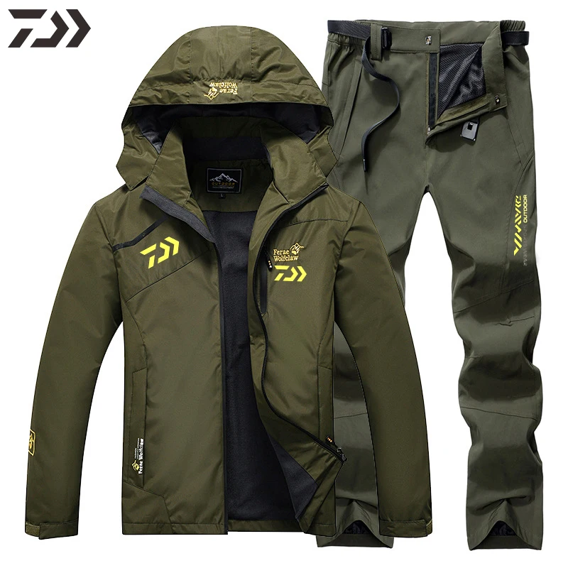 

Рыболовный костюм Daiwa, Мужская тонкая одежда для рыбалки на весну и осень, спортивная куртка с капюшоном для походов и рыбалки на открытом во...