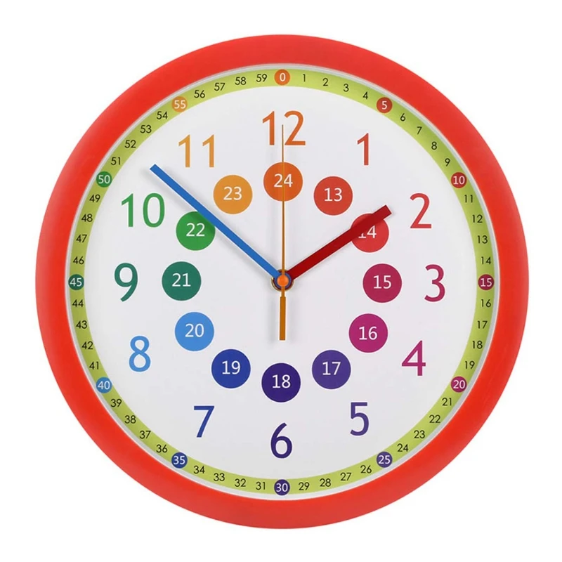 

Mute Wall Clock Simple Style Creative Cartoon Digital Wall Clock Nursery Decor