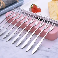 1pcs stainless steel fruit fork kitchen accessories fruit and vegetable tools fruit sign cake moon cake fork tableware cooking