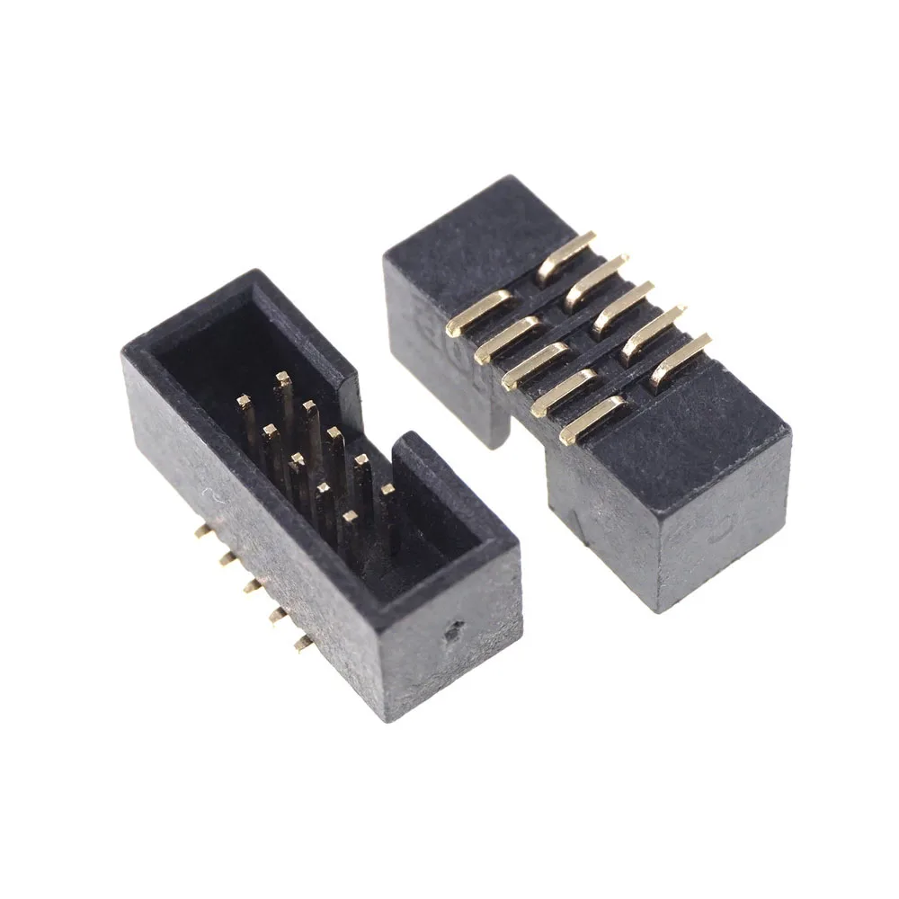 

400 Pcs SMT Box Header 1.27mm 2x5 P 10 Pin dual row Straight Male surface mount SMD PCB IDC Socket Male