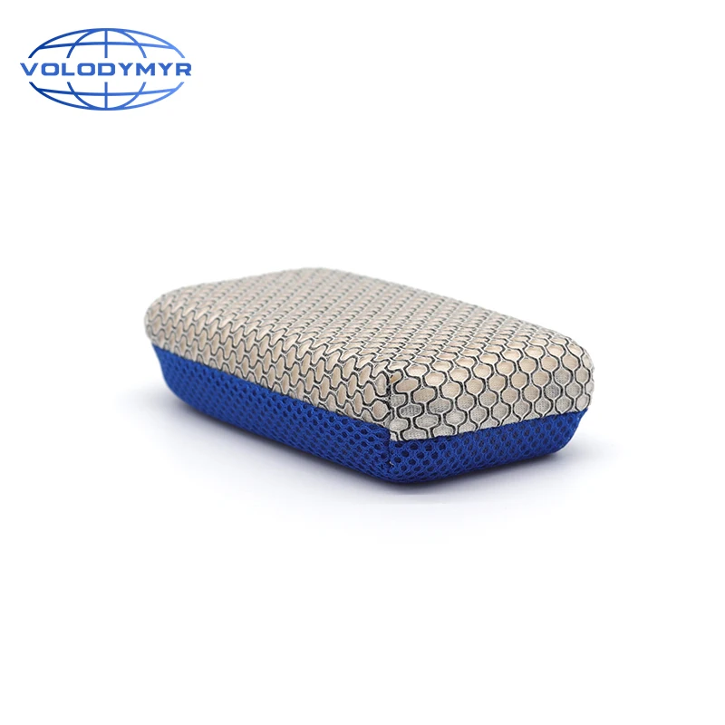 

Губка из микрофибры для мойки автомобиля, синяя, с сеткой, супервпитывающая