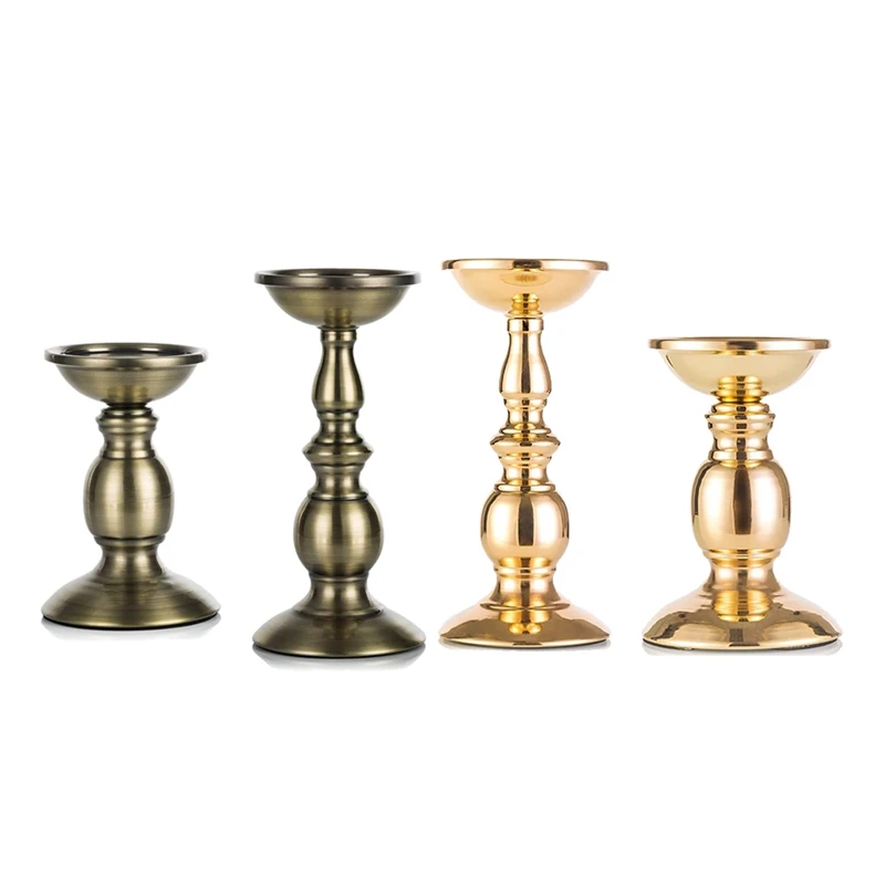 

Candlestick Holders 2 Set,Single Head Candlestick ,Vintage Candelabra For Valentine Christmas Wedding Dinning