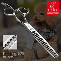fenice 6 5 inch professional pet grooming dog scissors for bichon pomeranian thinning rate 70 japan 440c thinning shear