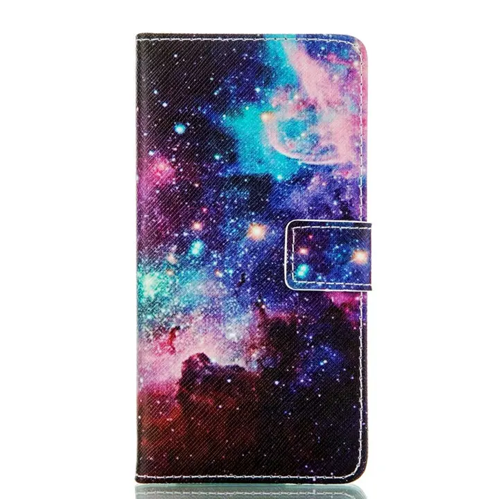 Fantasy Sky Однотонный флип-чехол для телефона huawei P8 P9 Lite Mini ретро кожаный чехол DP04Z - Цвет: Fantasy Sky