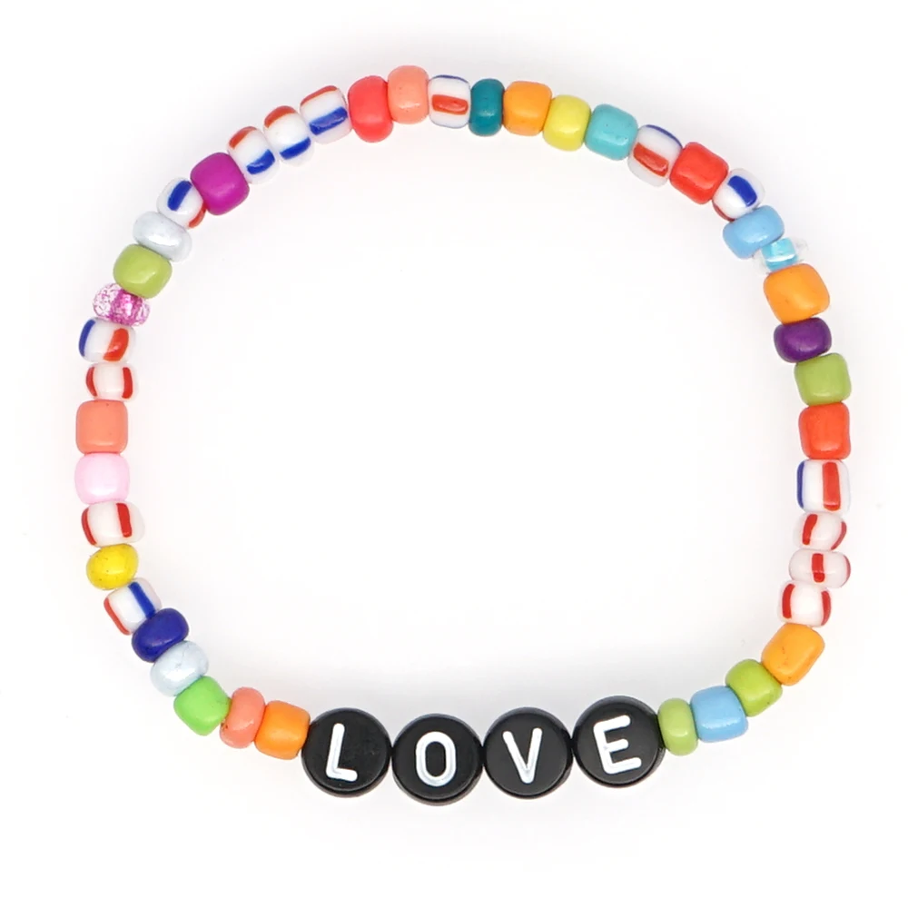 Женский богемный Браслет Shinus пляжные браслеты с буквами ювелирные изделия