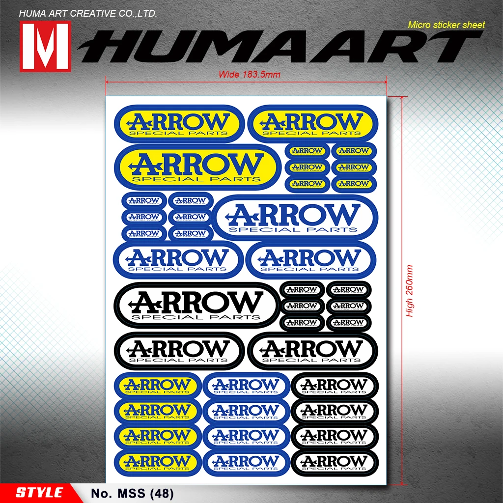 HUMAART мотоцикл спонсор виниловые наклейки Графика наклейка для стрелка
