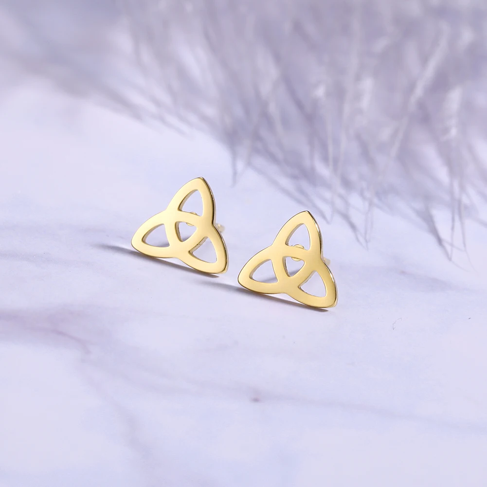 Серьги-гвоздики в форме цветов жизни викингов из нержавеющей стали | Украшения и