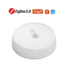 Датчик температуры и влажности Tuya ZigBee3.0 на батарейках, работает с умным домом Alexa Google Assistant и Tuya Zigbee Hub