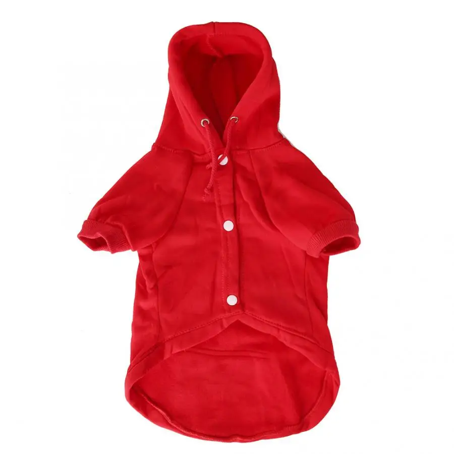 Мягкие Толстовки для собак хлопковая зимняя одежда милой красной собаки
