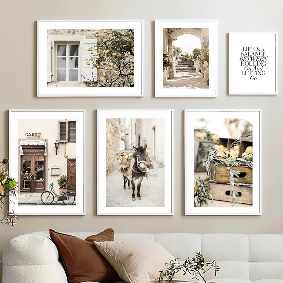 Настенная картина с цитатами в виде осла и лимона для автомобиля кафе