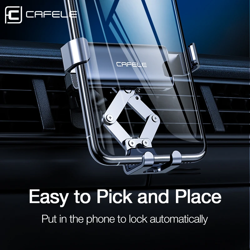 cafele gravity car holder for phone in car phone holder stand gps air vent clip mount cell mobile phone stand for iphone huawei free global shipping