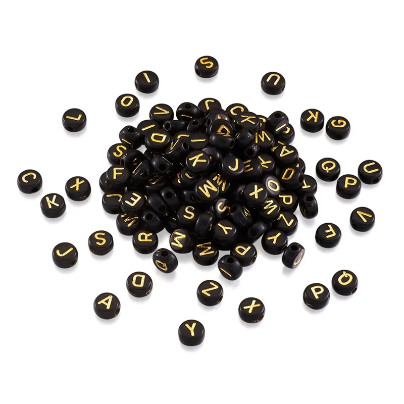 PandaHall 500 г 3600 шт. 7x4 Соединенных букв бусины Английский алфавит Изготовление