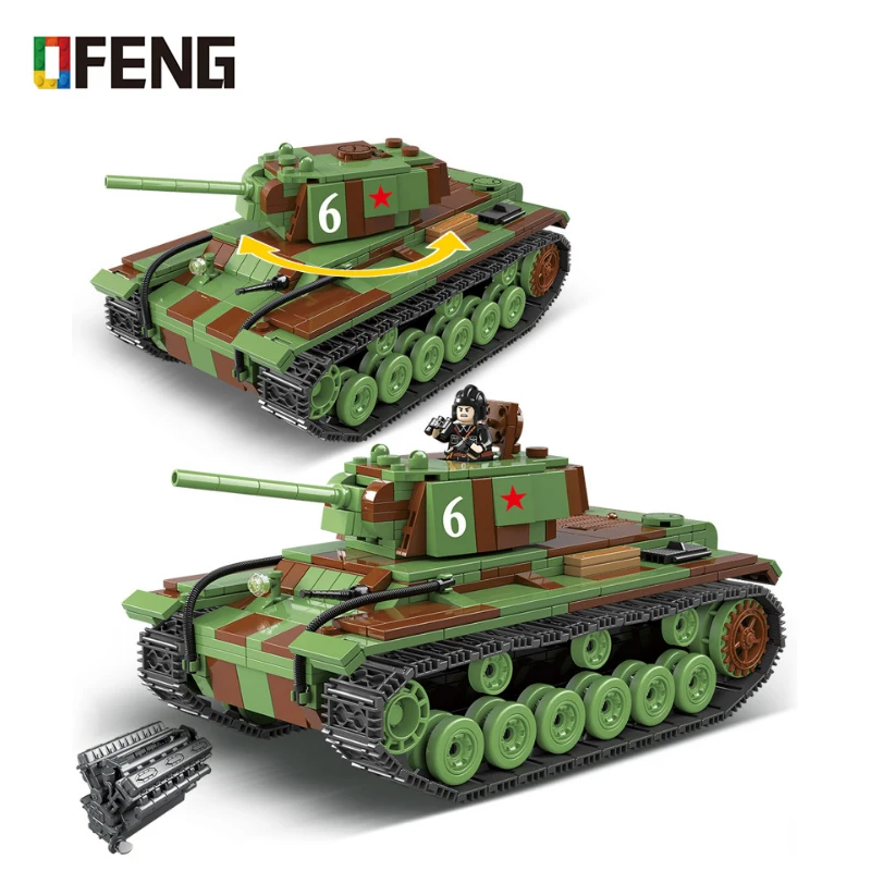 WW2 военные Советского Союза KV 1 Танк строительные блоки бак армии оружие солдаты