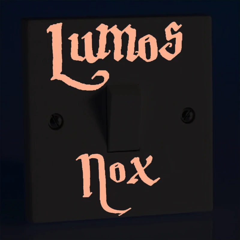 Новый мультфильм DIY Lumos nox люминесцентный переключатель наклейка светится в