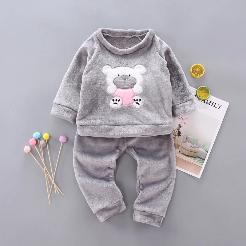 Зимние Детские пижамные комплекты 2020 теплая Пижама для мальчиков утепленная