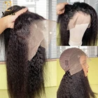 Парик из человеческих волос Hd 13x4, парик с прозрачными кружевами спереди, Курчавый, прямой, с детскими волосами, предварительно выщипанный парик плотностью 180 200, перуанский парик