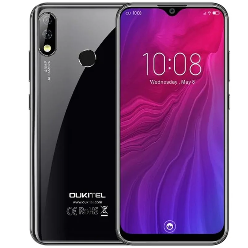 Смартфон OUKITEL Y4800 6 + 128 ГБ 3 дюйма Android 9 0 Pie сканер отпечатка пальца 4000 мАч В/2 А 4G