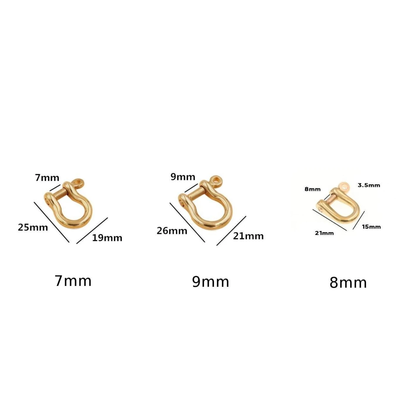 U образная латунная застежка Скоба соединение брелок Крюк кожаный аксессуар для