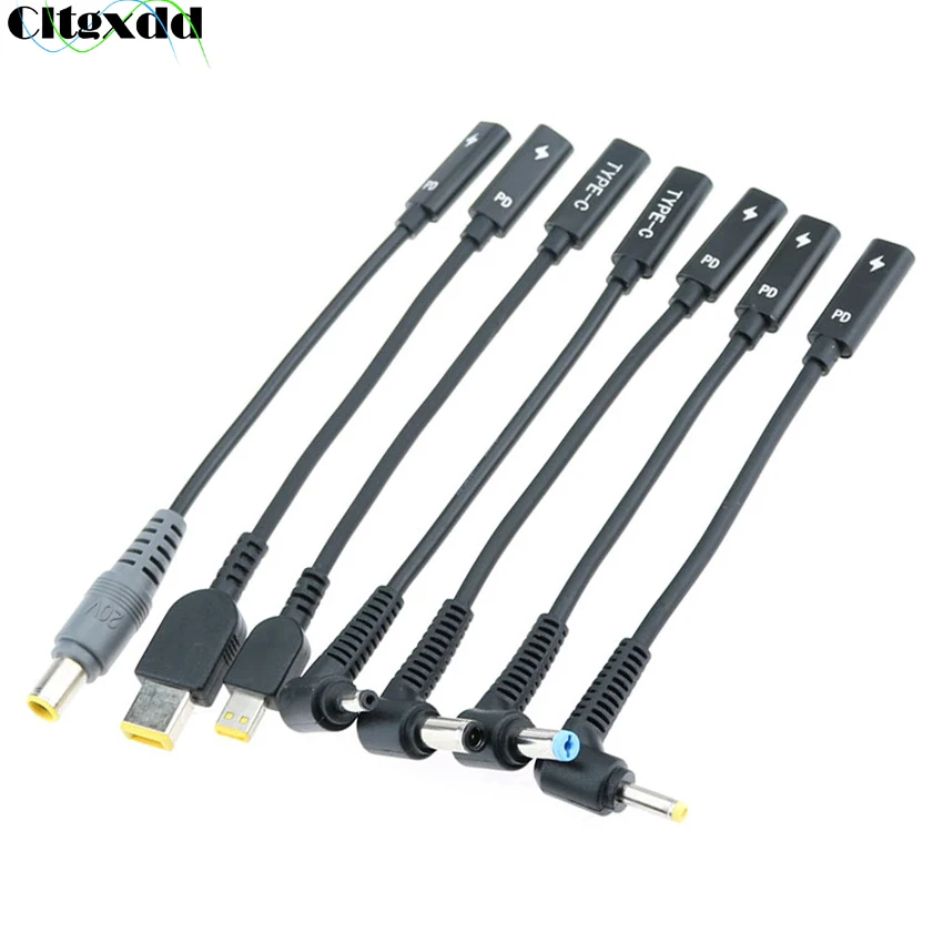 Cltgxdd USB 3 1 Тип C Женский до 4 0*1 35 5 5*2 5*3 0 7 мм штекер постоянного тока Разъем PD адаптер