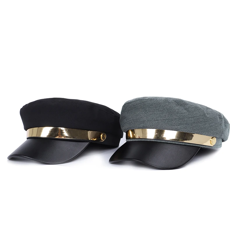 2019 ретро мужские и женские военные кепки высокого качества Полосатые Шляпы