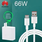 Адаптер для быстрой зарядки Huawei, зарядное устройство 66 Вт с USB-кабелем 6 А типа C для Huawei P 50 40 Pro Mate 40 Pro + 40E X2 Nova 8 SE Honor