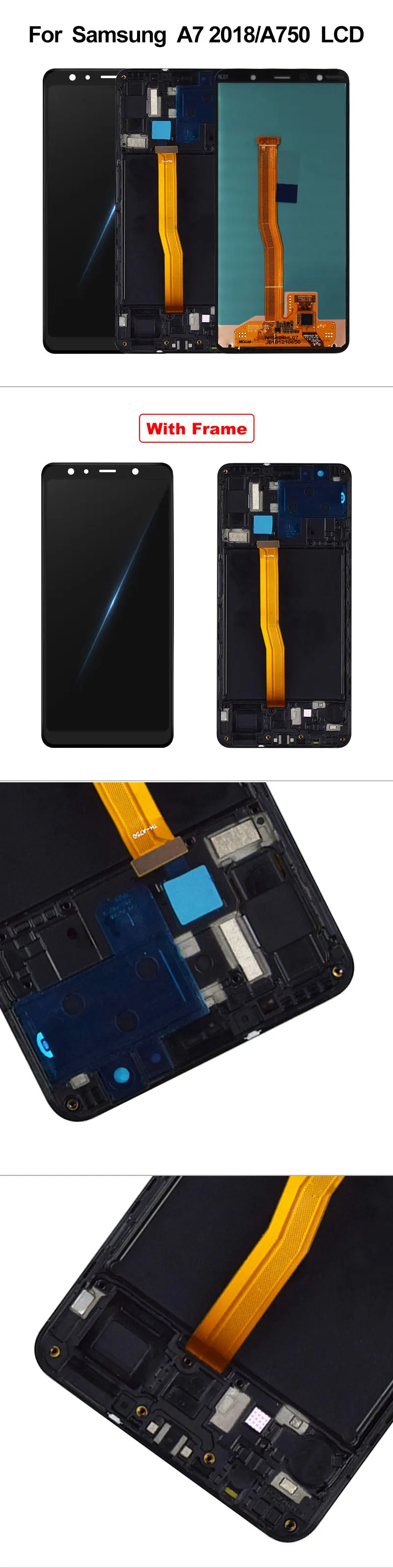 ЖК-дисплей A750F Super AMOLED для samsung Galaxy A7 A750 SM-A750F A750G, Замена сенсорного экрана дигитайзера