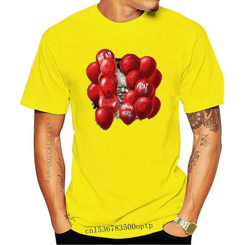 

New 2021 SI Movie T Shirt Stephen King Stampa Joker Divertente Tees pennywise Personalizzato Top costume del
