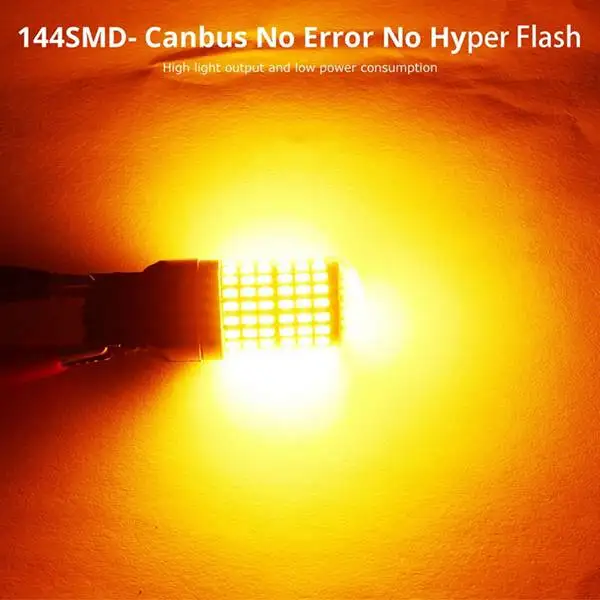4 шт. светодиодный светильник: 2 T20 7440 W21W Wy21W 144 Smd обратный светильник Светодиодные