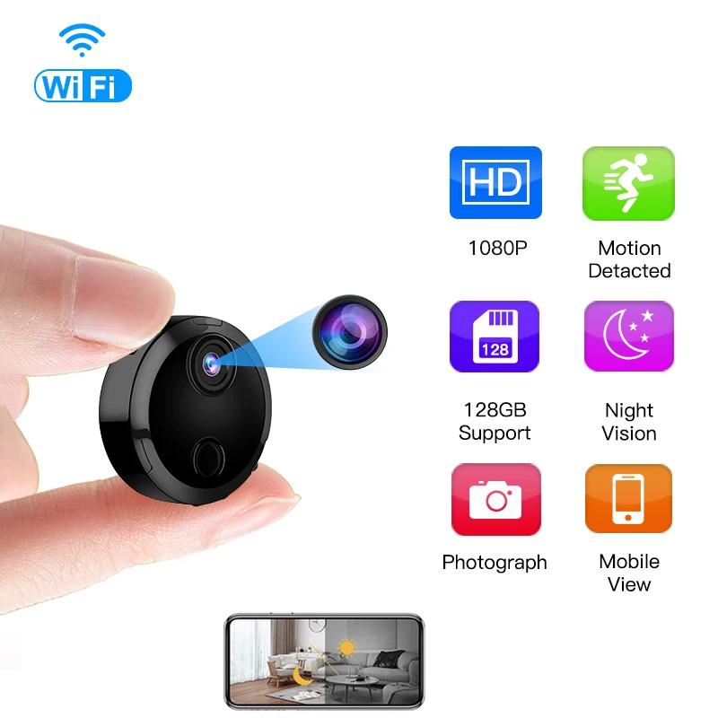 

180P HD Wifi Mini Camera Video surveillance cctv Night Vision Motion Wireless Cam Security Detection Remote Baby Monitor
