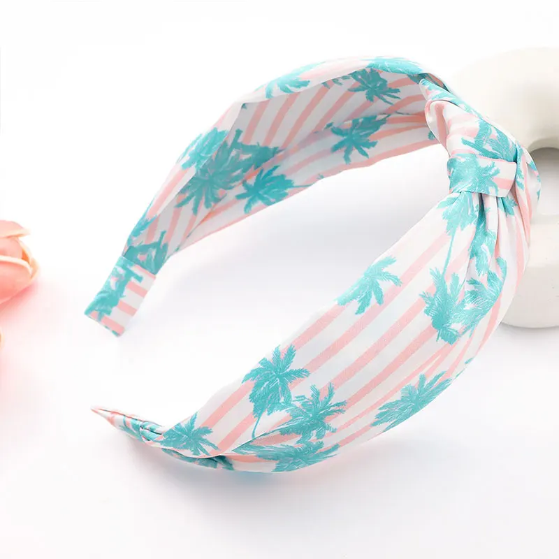 

Floral Dot Printing Cross Knotted Headbands Fashion Hair Hoop Wide Brimmed Head Hoop Women Hair Accessories Headwear Turban Hot