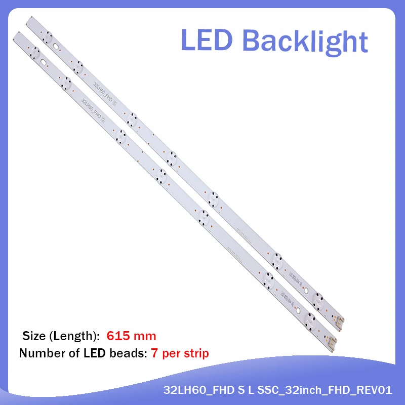 Новый комплект 2 шт. 7 светодиодный 615 мм blacklight для LG 32LH604V 32LH530V 32LH60_FHD_A 32LH60_FHD S L
