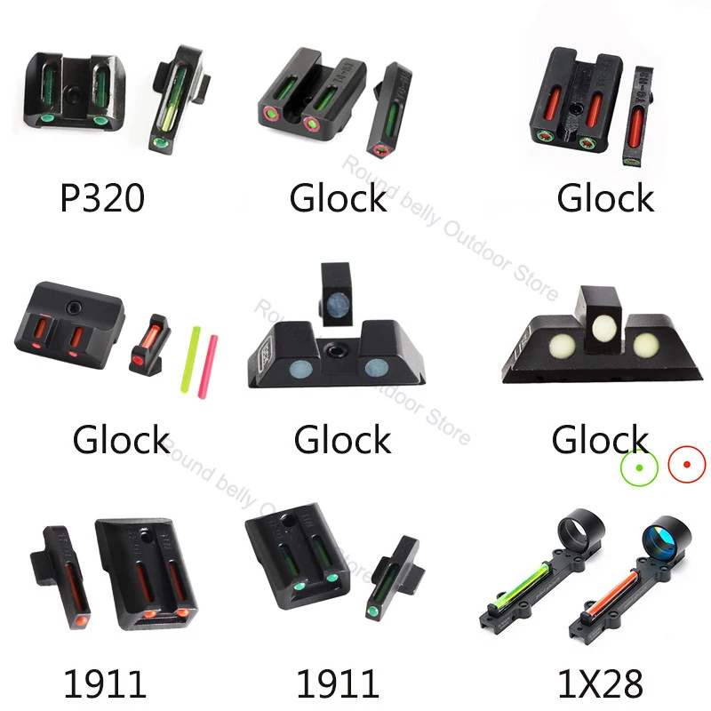 Охотничий пистолет Glock/1911/P320 светящаяся зеленая точка для дневного и ночного