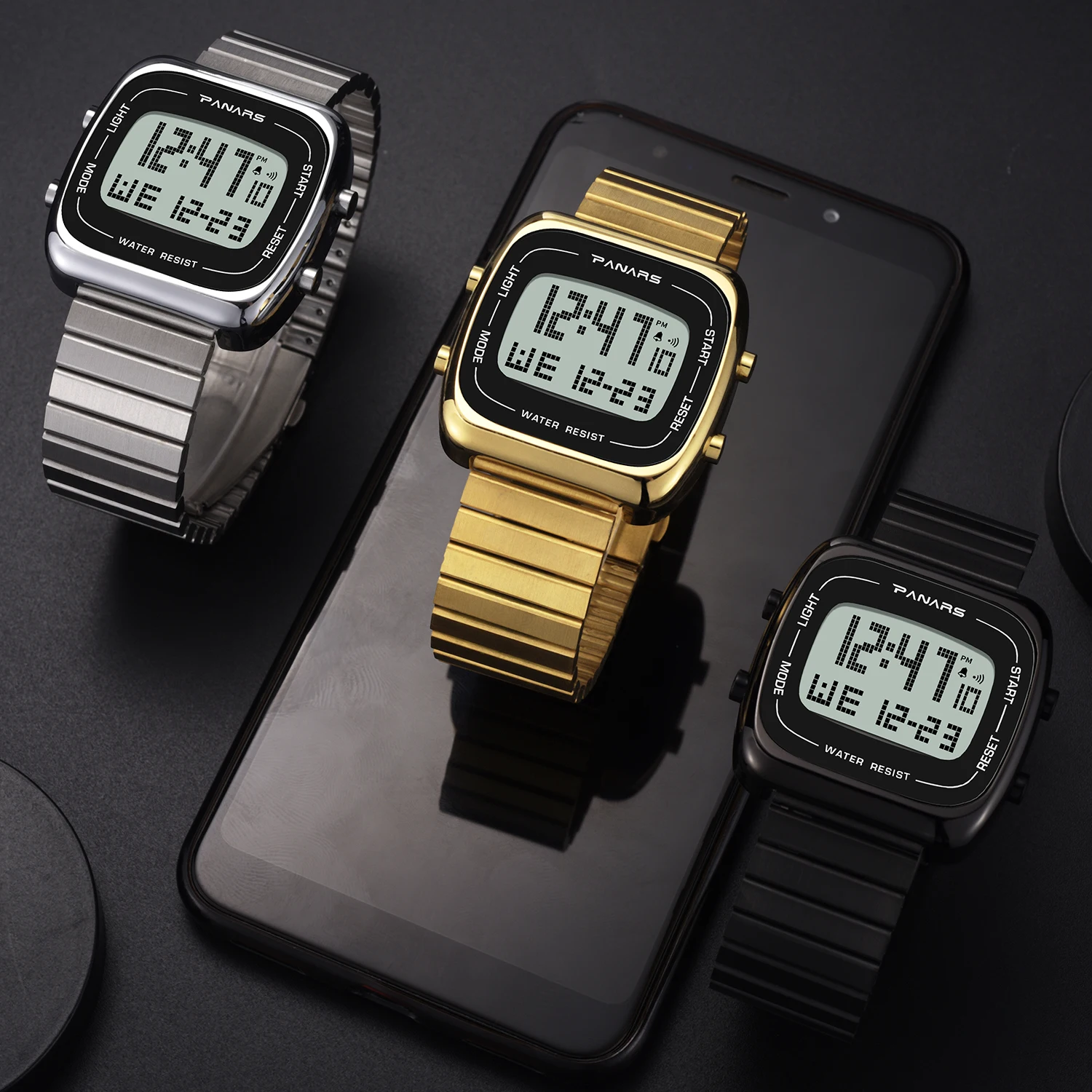 Часы наручные SYNOKE мужские с будильником многофункциональные водонепроницаемые