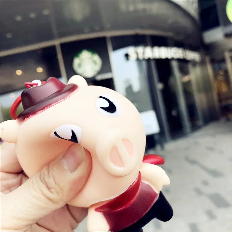 

Cute Piggy Toy Keychains Creative Cartoon Pig Keyring Pendant Girl Bag Key Chain Kids Gifts Charms Pendant 2020