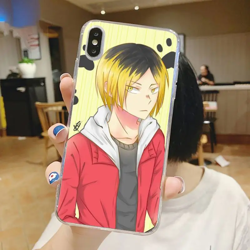 

Kenma Kozume Haikyuu volleyball anime Phone Case Transparent for iPhone 6 7 8 11 12 s mini pro X XS XR MAX Plus