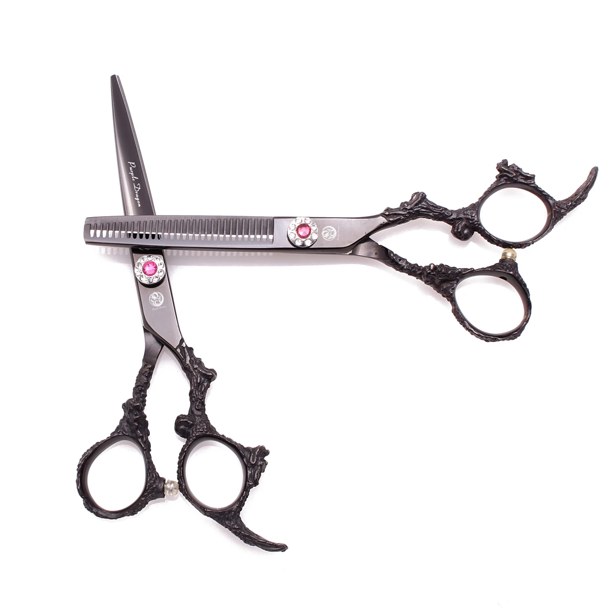 Ножницы для стрижки волос с фиолетовым драконом 5 дюйма японские 440C 9005 #