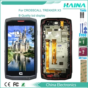 b quality phone for crosscall trekker x3 lcd display with touch screen digitizer assembly replacement with tools3m sticke free global shipping