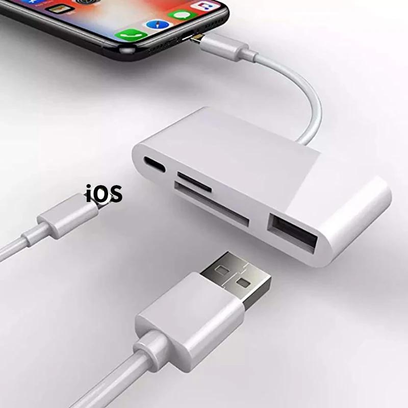 SD/TF кард-ридер 4 в 1 SD адаптер цифровой камеры ридер Трейл игры просмотра с 1USB OTG iPhone