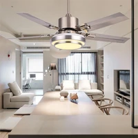 ourfeng modern nordic ceiling fans with light silver 3 colors led remote for home dining room bedroom parlor office decoration