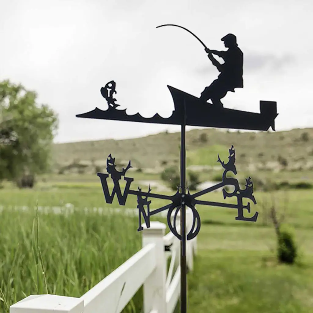 

Wind Vane Weather Vane Black Garden Mount Yard Stake Stainless Steel Weather Vane Farm Durable Scene