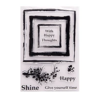 happy clear stamp seal for diy scrapbookingphoto album decorative clear stamp sheets