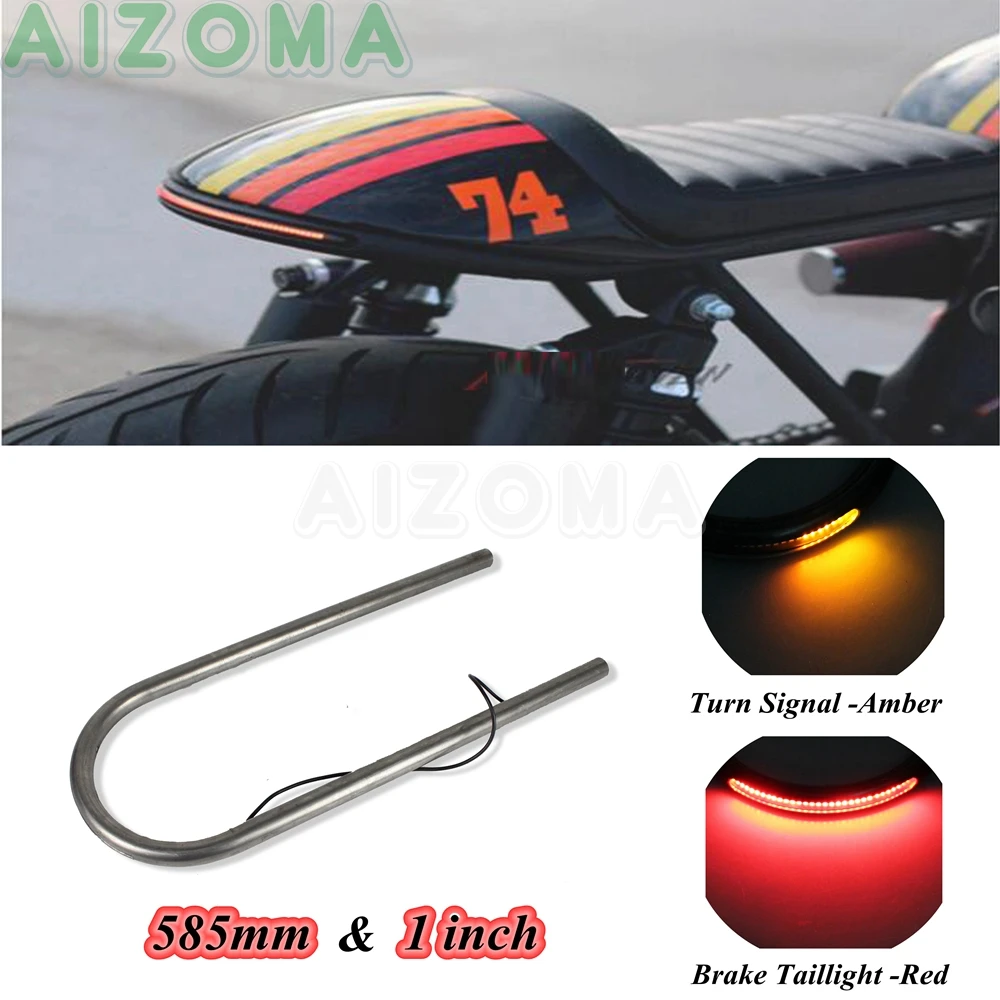 Рамка для заднего сиденья мотоцикла Cafe Racer длинная петля со светодиодным