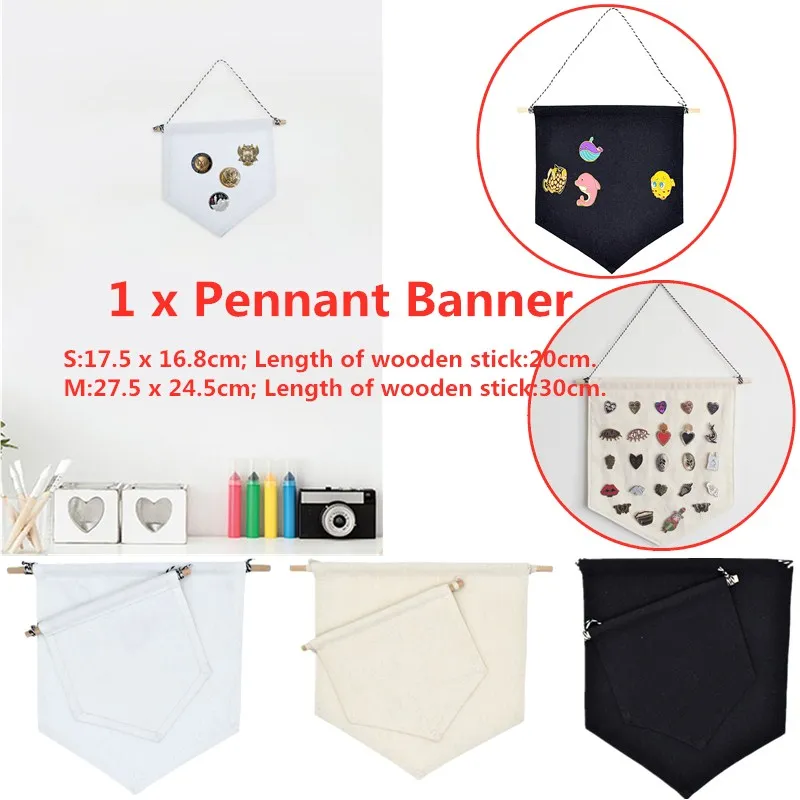 1 шт. Diy Pin дисплей баннер Вымпел эмаль отворот значок флаг простой пустой холст