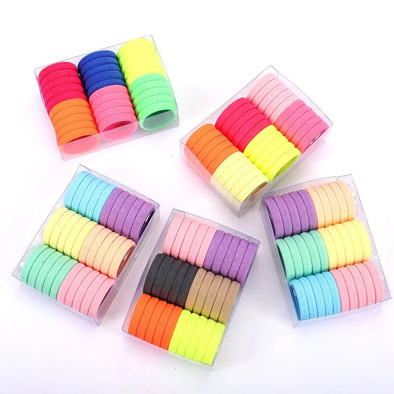 

Girls Colorful Nylon Elastic Hair Bands Children Ponytail Holder Scrunchie Headband Hair Accessories