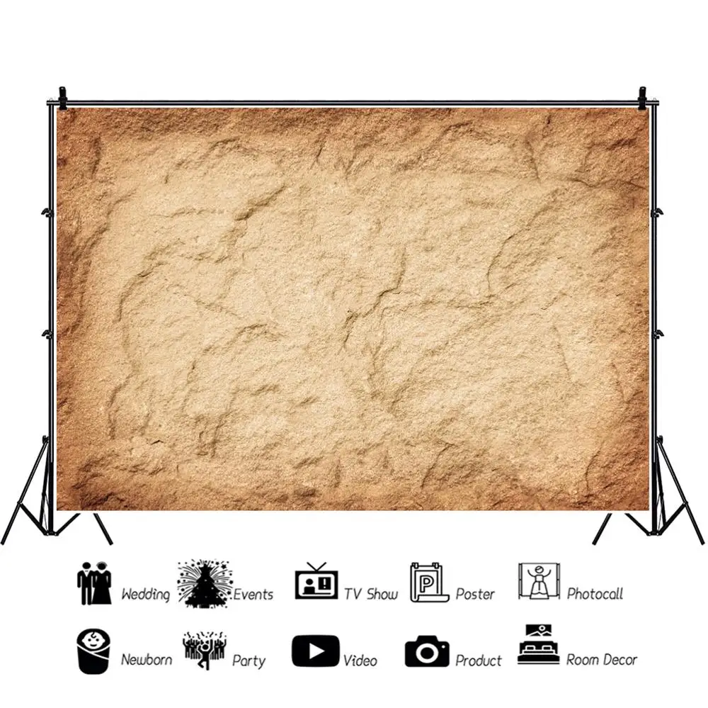 Laeacco Виниловый фон Коричневый Камень Шифер градиентный однотонный настенный