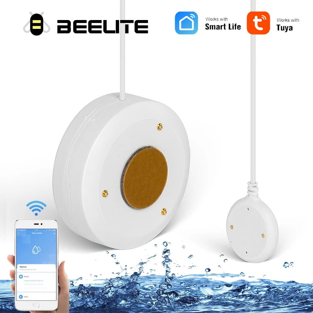 Beelite WiFi Water Leakage Sensor Smart Home Security Flooding Leak Detector Tuya Alarm | Безопасность и защита