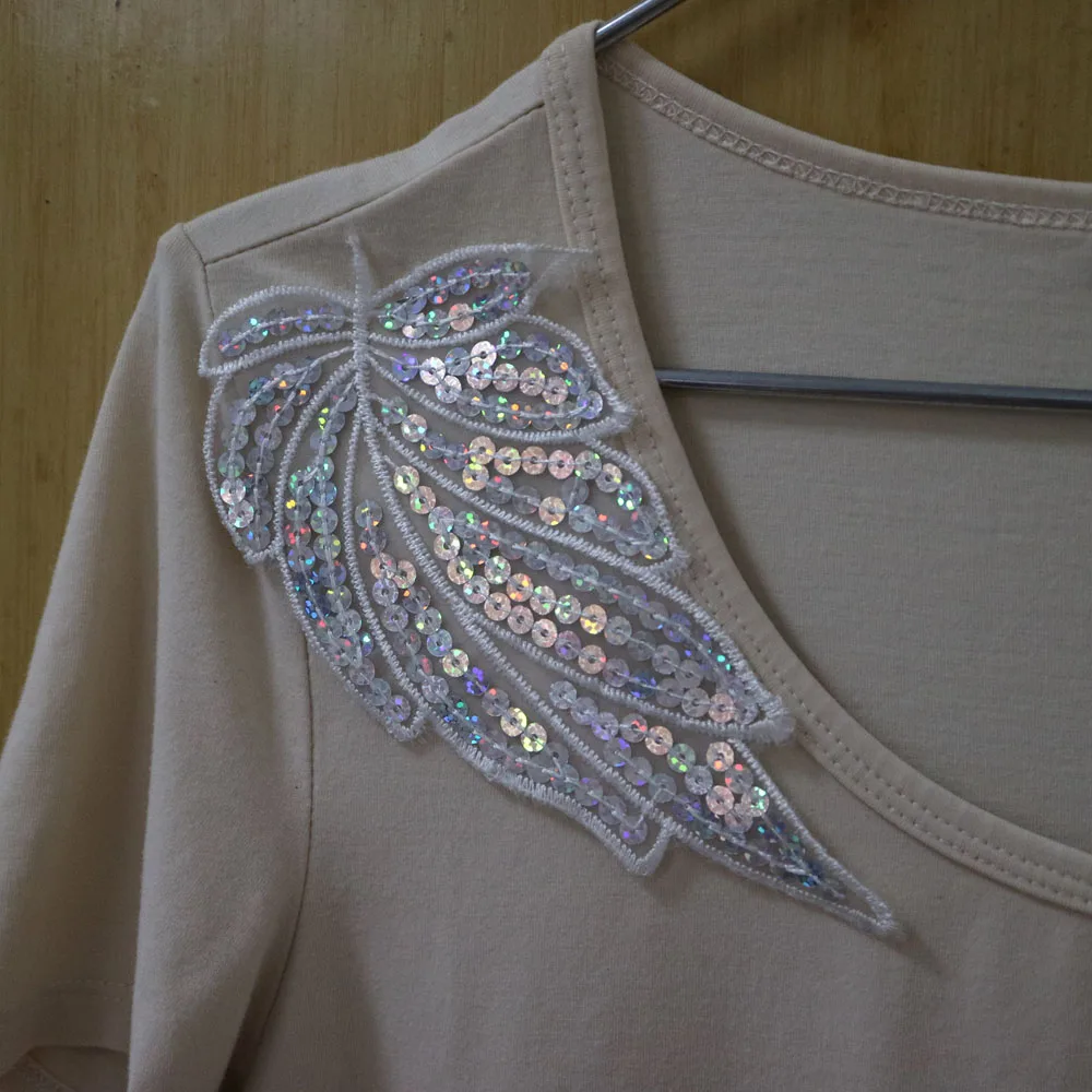 1 шт. кружевные нашивки с белыми листьями для одежды вышивка пайетками Аппликации