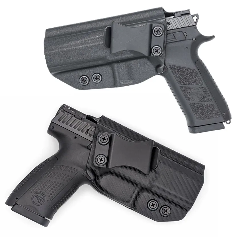 Carbon fiber Kydex IWB Holster For CZ P07 P09 P10 C F SC sub compact Full Size Mag Carrier holders charger port Inside Carry | Спорт и